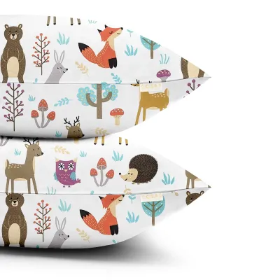 Набір наволочок COSAS COLORFUL ANIMALS 40х60 см Бежевий