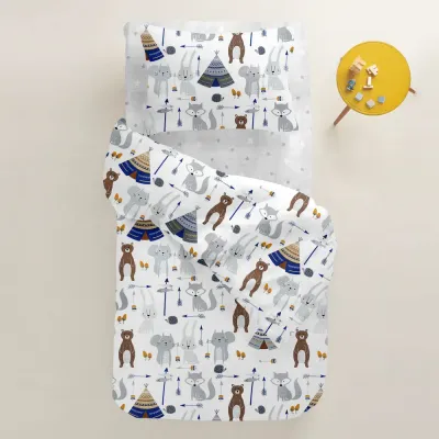 Набір наволочок COSAS BEARS WIGWAMS 40х60 см Сірий