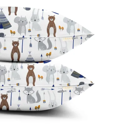 Набір наволочок COSAS BEARS WIGWAMS 40х60 см Сірий