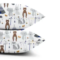 Набір наволочок COSAS BEARS WIGWAMS 50х70 см Сірий