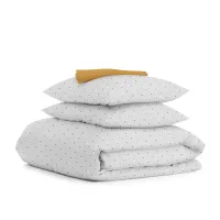 Двоспальна постіль з простирадлом на гумці MINI DOTS CS31 COSAS сірий 180х220 см Двоспальна постіль з простирадлом на гумці MINI DOTS CS31 COSAS сірий 180х220 см