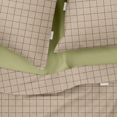 Полуторна постільна білизна BEIGE GEOMETRY CS5 COSAS Бежевий 160х220 см Полуторна постільна білизна BEIGE GEOMETRY CS5 COSAS Бежевий 160х220 см