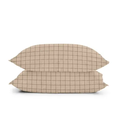 Сімейний комплект постільної білизни BEIGE GEOMETRY CS6 COSAS Бежевий 2х160х220 см