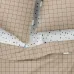 Семейная постель с простыней на резинке BEIGE GEOMETRY CS9 COSAS Бежевый 2х160х220 см