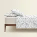 Семейная постель с простыней на резинке STEPPE FLOWERS CS1 COSAS серый 2х160х220 см