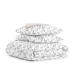 Семейная постель с простыней на резинке STEPPE FLOWERS CS1 COSAS серый 2х160х220 см