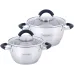 Набор 2 кастрюли Marsaili 1.8л 2.5л с силиконовыми ручками DP36503 Kamille