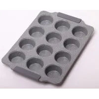 Форма для выпечки кексов Marble 38х26 см 12 ячеек Kamille DP37123
