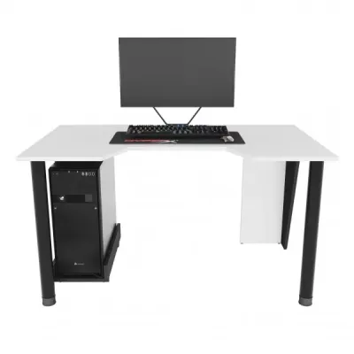 Геймерский игровой стол ZEUS GAMER-2 белый с черным Геймерский игровой стол ZEUS GAMER-2 белый с черным
