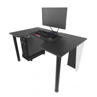 Геймерский игровой стол ZEUS GAMER-2 черный с белым Геймерский игровой стол ZEUS GAMER-2 черный с белым