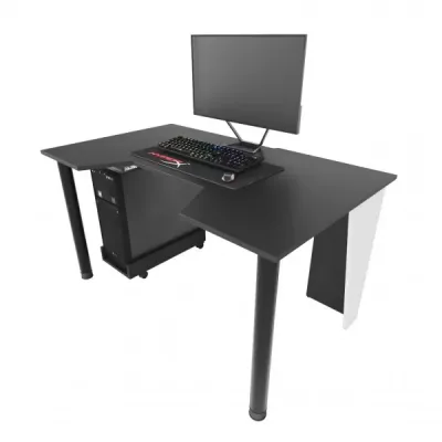 Геймерський ігровий стіл ZEUS GAMER-2 чорний з білим