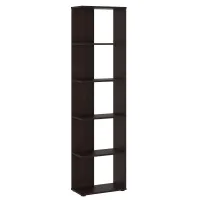 Стелаж книжковий Компанит П-37 Венге темний 50х25,6х185,6 см