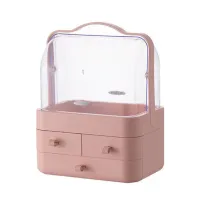 Великий органайзер для косметики No Brand 4 секції рожевий YM206-2 (YM206-2_858)