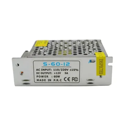 Блок питания адаптер RIAS S-60-12 12V 5A 60W Металл (3_00714) Блок питания адаптер RIAS S-60-12 12V 5A 60W Металл (3_00714)