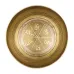 Тибетська співаюча чаша Singing bowl Мантрт Мані і полум'я Холодне кування 23/23/10,5 см Бронзовий (27413)