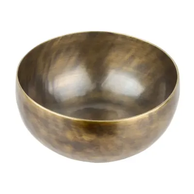 Тибетська співоча чаша Singing bowl Ручна холодна ковка 23,3/23,3/11,5 см Бронзовий (27410)