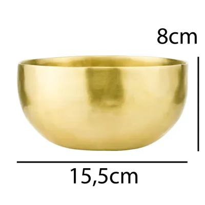 Тибетська співоча чаша Singing bowl Ручна холодна ковка 15,5/15,5/8 см Бронза матова (26555)