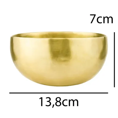 Поющая чаша Тибетская Singing bowl Ручная холодная ковка 13,8/13,8/7 см Бронза матовая (26564)