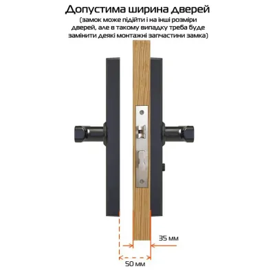 Биометрический замок NaviCat X9 электронный с поддержкой приложения TUYA Black (3_02238)