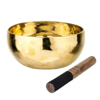 Співоча чаша Тибетська Singing bowl Ручна холодна ковка 24/24/11.7 см Бронза полірована (27398)