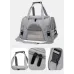 Сумка-переноска для домашніх тварин з плюшевим вкладишем Fat Cat Сіра (IBA020S1)