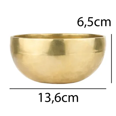 Співоча чаша Тибетська Singing bowl Ручна холодна ковка 13.6/13.6/6.5 см Бронза матова (26562)