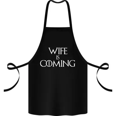 Фартук с принтом Кавун Wife is coming 68 см Черный
