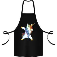 Фартук с принтом Кавун Unicorn dabbing 68 см Черный