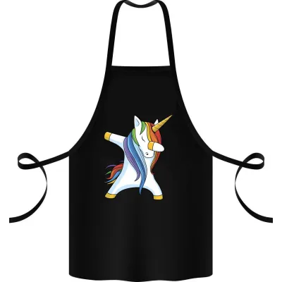 Фартук с принтом Кавун Unicorn dabbing 68 см Черный