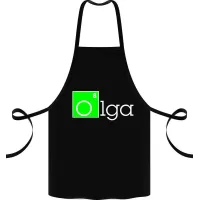 Фартук с принтом Кавун Olga 68 см Черный
