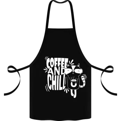 Фартук с принтом Кавун Coffe and chill 68 см Черный