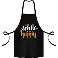 Фартук с принтом Кавун Just smile and be happy 68 см Черный