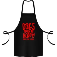 Фартук с принтом Кавун Dogs make me happy! 68 см Черный