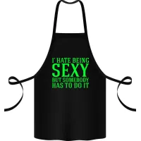 Фартук с принтом Кавун I' hate being sexy but somebody has to do it 68 см Черный