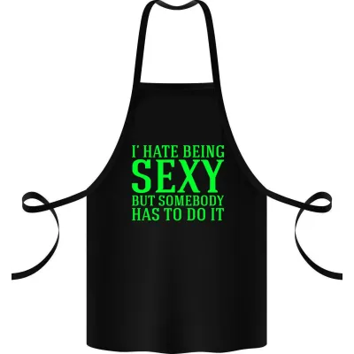 Фартук с принтом Кавун I' hate being sexy but somebody has to do it 68 см Черный