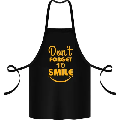 Фартук с принтом Кавун Dont forget to smile 68 см Черный