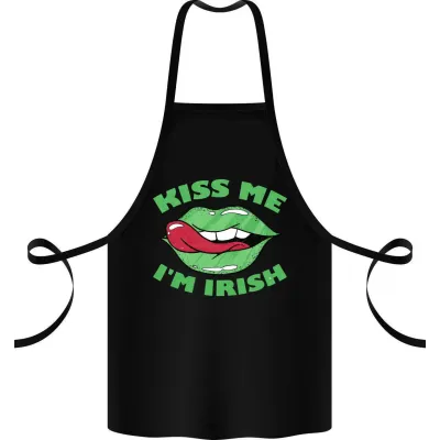 Фартук с принтом Кавун Kiss me I'm irish 68 см Черный