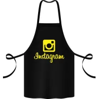 Фартук с принтом Кавун Instagram 68 см Черный