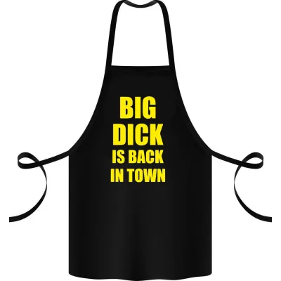 Фартук с принтом Кавун Big dick is back in town 68 см Черный