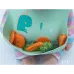 Набор 2Life тарелка Y5 для первых блюд, приборы и силиконовый слюнявчик с рисунком кита Голубой (vol-10354)