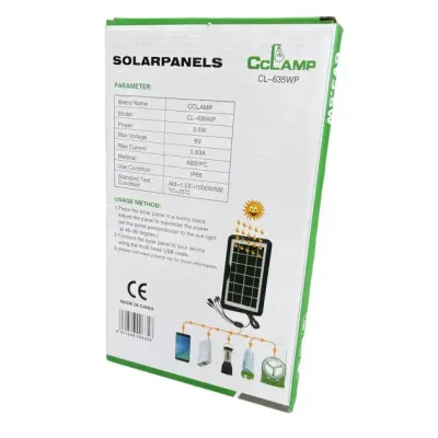 Солнечное зарядное устройство CCLAMP CL-635 6V 3.5W Black (3_03086)