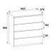 Комод Мастер Форм с 4 выдвижными ящиками телескопы Венге (90х37,6х95 см) Комод Мастер Форм с 4 выдвижными ящиками телескопы Венге (90х37,6х95 см)