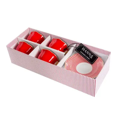 Набор кофейный Red Passion на 8 предметов 50 ml AL218327 Hanna Style Набор кофейный Red Passion на 8 предметов 50 ml AL218327 Hanna Style
