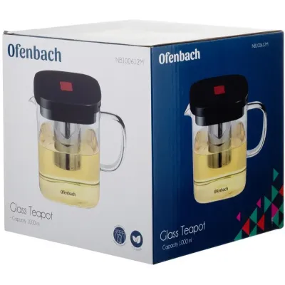 Заварочный чайник со съемным ситечком Oxio 1л DP218679 Ofenbach Заварочный чайник со съемным ситечком Oxio 1л DP218679 Ofenbach