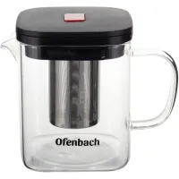Заварочный чайник со съемным ситечком Oxio 1л DP218679 Ofenbach Заварочный чайник со съемным ситечком Oxio 1л DP218679 Ofenbach