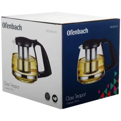 Заварочный чайник со съемным ситечком 750мл DP218683 Ofenbach Заварочный чайник со съемным ситечком 750мл DP218683 Ofenbach
