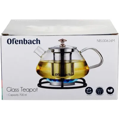 Заварочный чайник со съемным ситечком 882 700мл DP218687 Ofenbach Заварочный чайник со съемным ситечком 882 700мл DP218687 Ofenbach