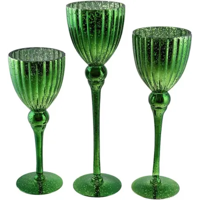 Интерьерные подсвечники в наборе 30см 35см 40см Christmas Green DP218759 BonaDi Интерьерные подсвечники в наборе 30см 35см 40см Christmas Green DP218759 BonaDi