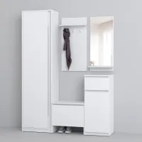 Передпокій з шафою Компанит Брайтон Білий (147х37,6х200 см)
