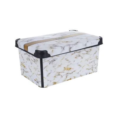 Контейнер Violet House Decor Marble 10 л Белый (6638133)